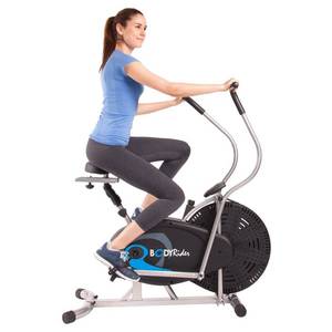lot 27449 image: Body Rider Body Flex Sports Upright Exercise Fan Bike, Indoor Stationary Bike for Cycling