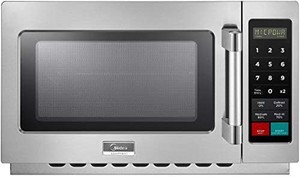 lot 27451 image: Midea Equipment 1434N1A Stainless Steel Countertop Commercial Microwave Oven, 1400W