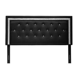 lot 27462 image: Best Master Furniture Upholstered Leather Head Board with Rhinestones- Retail$124.99