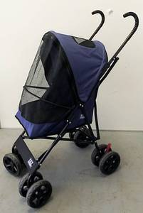 lot 300 image: Folding Pet Stroller from Pet Gear - Navy Blue