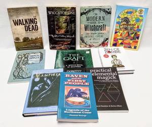 lot 349 image: Lot of 10 Books on Wichcraft, Zombies, & the Un-Dead