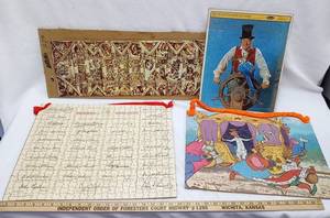 lot 358 image: 4 Vintage Puzzles Glued Together - Including A 1968 Presidents of the United States 