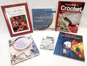 lot 361 image: Lot of 6 Books on Sewing, Quilting, & Crochet