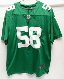 lot 376 image: Eagles Jordan Hicks #58 Nike Jersey - Size Xtra Large