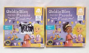 lot 396 image: 2 NEW in the Box - Goldie Blox & the Parade Float - Read & Construct Set Introduces the Concepts of Wheel & Axle Recommended ages 4 - 9 years old
