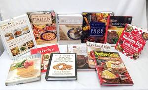 lot 405 image: Lot of 12 Large Hardcover Cookbooks - From Pasta to Stir-Fry