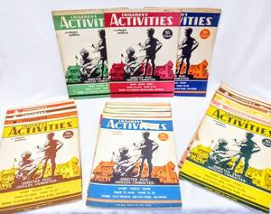 lot 406 image: WWII Era Childrens Activities for Home and School Magazines  1940, 1942, & 1943  19 Total (14 x 10.5)