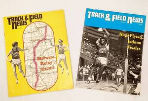 lot 240 image: 1973 & 1974 Track & Field News Magazines - Featuring Kansas State