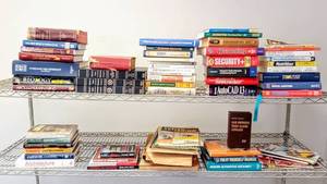 lot 261 image: Lot of 69 Vintage & Newer Books - Including a 1936 Dictionary, College Books, Auto Mechanics, Financial, Medical & So Much More
