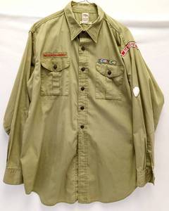 lot 262 image: Vintage Official Boy Scouts of America San Diego Long Sleeve, Button Up Shirt - Appears to be A Mens MedLg