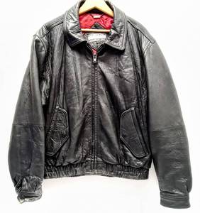 lot 278 image: Vintage Members Only Black Mens Genuine Leather Jacket - Size 44 (XL) RN # 28593