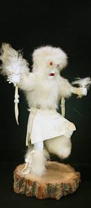 lot 1000 image: Lenora Desidero Kachina snowman statue 11 in tall