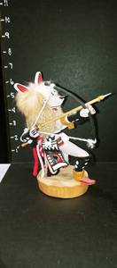 lot 1003 image: E Burbank Kachina wolf statue 6 in tall