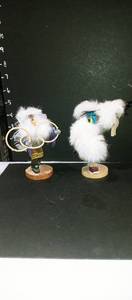 lot 1012 image: Kachina statue pair hoop with eagle 5 in tall