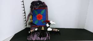 lot 1025 image: Hand beaded Native American pouch bag with running horse decor