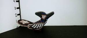 lot 1026 image: Hand beaded Native American blue jay statue