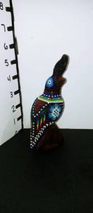 lot 1027 image: Hand beaded Native American Mexican jay bird statue
