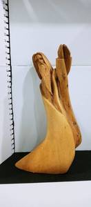 lot 1039 image: Leo Salzar cedar wood Moses statue