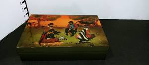 lot 1048 image: Hand painted wood box
