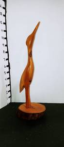 lot 1059 image: R Munroe handcarved wood crane