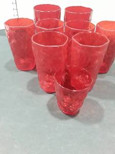 lot 1103 image: 9 pc. Red glasses