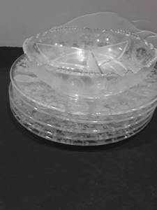 lot 1109 image: 5 Salad plates and a divided bowl.