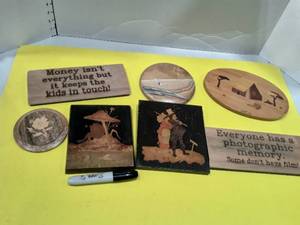 lot 1143 image: Lot of wooden plaques and signs