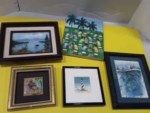 lot 1147 image: 5 Various Framed Art