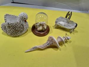 lot 1160 image: Sea shells. A goose made from sea shells