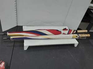 lot 1526 image: 2 Colorful umbrellas. approximately 38 long
