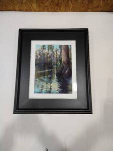 lot 2039 image: Elizabeth Corbett Bayou framed painting 20 x 17 x 1 34 in.