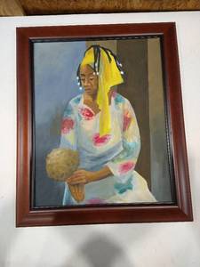 lot 2045 image: M.A. Leiter framed painting 24 x 20 in.