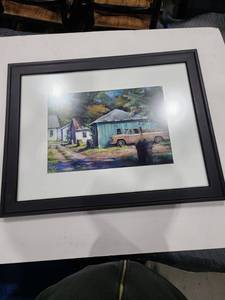 lot 2050 image: Elizabeth Corbett Alley Attraction framed art 27 12 x 21 12 x 1 in.