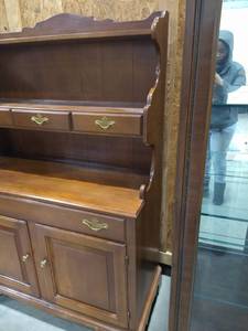 lot 2025 image: Statton brand wooden 4 drawer, 2 cabinet stand 63 x 41 12 x 18 14 in.