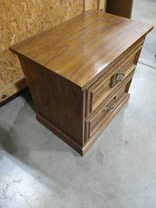 lot 2014 image: Dixie wooden 2 drawer night stand