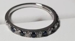 lot 5213 image: Montebello 14KT White Gold 13ct TGW Gemstone and Diamond Wedding Band- Retail$456.99