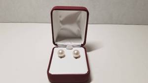 lot 5239 image: DaVonna Sterling Silver White Round Cultured Freshwater Pearl Stud Earring (5-13 millimeters)
