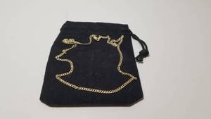 lot 5248 image: 14KT Yellow Gold Cuban Curb Chain Necklace  Choker for Men and Women- Retail$172.49