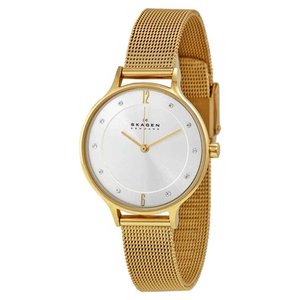 lot 5283 image: Skagen Womens SKW2150 Anita Quartz 3 Hand Stainless Steel Gold Watch- Retail$124.49