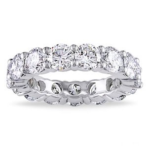 lot 5294 image: White Gold Plated Luxury CZ Eternity Band