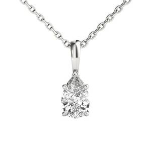 lot 5235 image: Seraphina 14k Gold 0.30ct TDW Pear Cut Diamond Pendant Necklace- Retail$1207.49