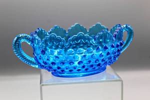 lot 1476 image: Vintage (5) Piece Lot of Blue Art Glassware including Vogue Merco.