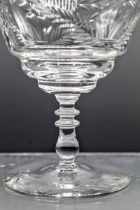 lot 1496 image: (6) Piece Lot of Vintage Clear and Etched Crystal