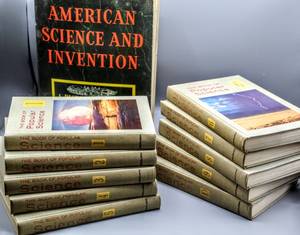 lot 1548 image: The Book of Popular Science 10-Volume Hardcover Set & American Science and Invention A Pictorial History by Mitchell Wilson
