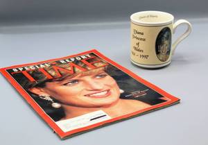 lot 1555 image: Vintage Princess Diana Mug Diana Princess of Wales Mug 1961 - 1997, Time Magazine Special Report - Death Of A Princess September 8, 1997