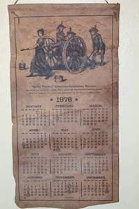 lot 1556 image: Vintage 1976 Bicentennial Leather 12 Month Wall Calendar