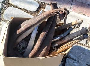 lot 1658 image: VintageAntique Horse Yoke and Harness