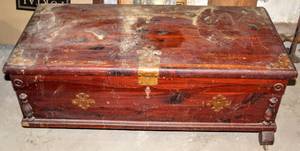 lot 1595 image: Solid Red Cedar and Brass Hinge Chest