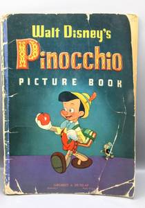 lot 1665 image: Vintage Childrens Books Lot Tell-A-Tale Books, Pinocchio Picture Book and Many more