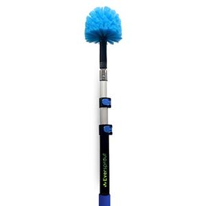 lot 6014 image: EVERSPROUT 7-to-19 Foot Cobweb Duster and Extension-Pole Combo (25 Foot Reach, Medium-Stiff Bristles)  Hand Packaged  Lightweight, 3-Stage Aluminum Pole  Indoor & Outdoor Use Brush Attachment